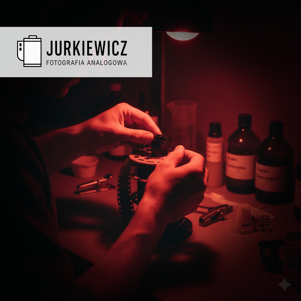 Nawijanie filmu średnioformatowego na szpulę koreksu. Krok po kroku.